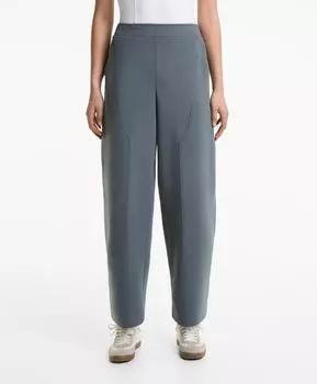 Свободные брюки из хлопчатобумажной смеси с деталями спереди Oysho, цвет Dark Petrol Blue