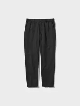 Свободные брюки из льняной смеси Uniqlo, черный