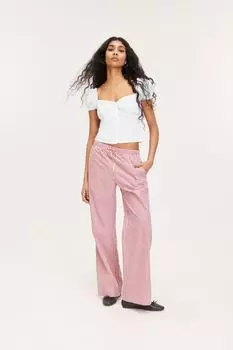 Свободные брюки из поплина Monki, красный