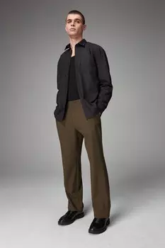 Свободные брюки из твила с отделкой Next, зеленый