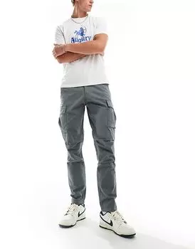 Свободные брюки-карго ace в сером цвете Jack & Jones
