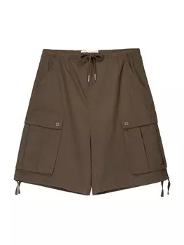 Свободные брюки-карго Bershka, темно-бежевый