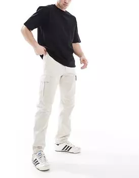 Свободные брюки карго бежевого цвета Jack & Jones