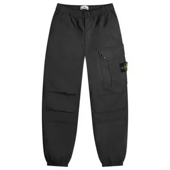 Свободные брюки-карго из эластичной ткани твил-tc Stone Island, черный