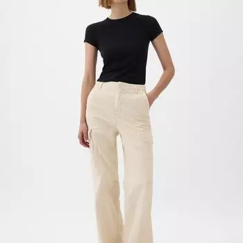 Свободные брюки-карго из хлопка Gap, белый
