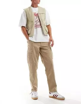 Свободные брюки карго karl бежевого цвета Jack & Jones