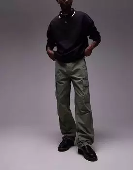 Свободные брюки-карго прямого кроя Tommy Jeans Jamie зеленого цвета