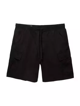 Свободные брюки-карго Pull&Bear, черный