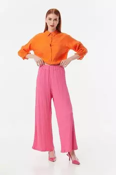 Свободные брюки-палаццо с пайетками Fullamoda, фуксия