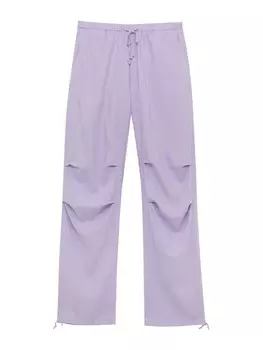 Свободные брюки Pull&Bear, фиолетовый