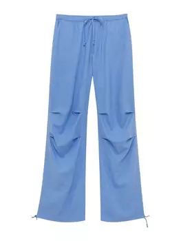 Свободные брюки Pull&Bear, светло-синий
