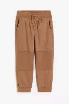 Свободные брюки с усиленными коленями H&M, коричневый