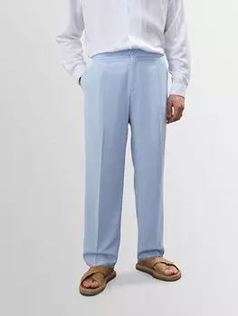 Свободные брюки со складками спереди Antioch, светло-синий