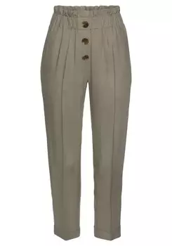 Свободные брюки со складками спереди Lascana, серый