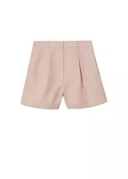 Свободные брюки со складками спереди MANGO, розовый