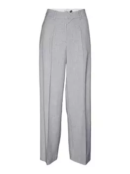 Свободные брюки со складками спереди Vero Moda YOLANDA, пестрый серый