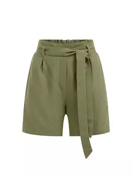 Свободные брюки со складками спереди WE Fashion, оливковый