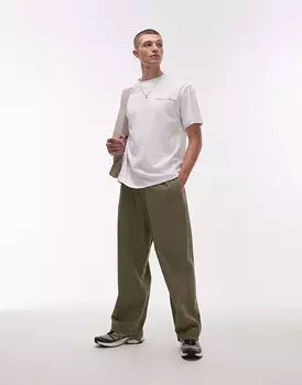 Свободные брюки Topman из рипстопа цвета хаки