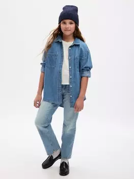 Свободные детские джинсы цвета индиго 90-х годов Gap, синий