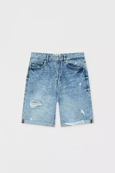 Свободные джинсовые шорты-бермуды PULL&amp;BEAR