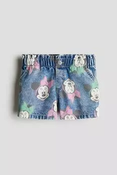 Свободные джинсовые шорты H&M, мультиколор