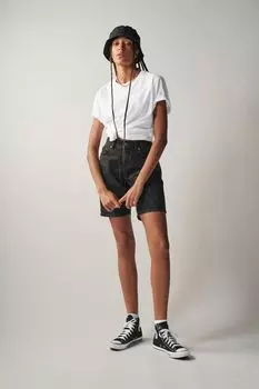 Свободные джинсовые шорты с заниженной талией Own, черный