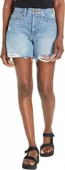 Свободные джинсовые шорты средней длины цвета Brockport Wash Madewell, цвет Brockport Wash