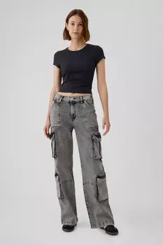 Свободные джинсы 90 х годов со средней посадкой и двойными карманами Gap, черный