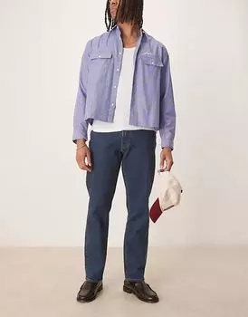 Свободные джинсы Abercrombie & Fitch с пятью карманами светло-голубого цвета