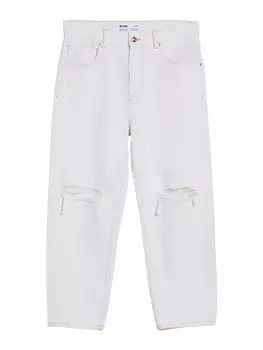Свободные джинсы Bershka, белый