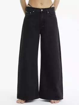 Свободные джинсы Calvin Klein с низкой посадкой, черные