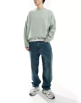 Свободные джинсы цвета деним Pull&Bear