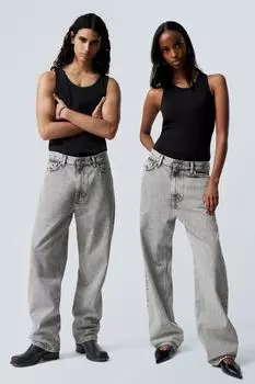 Свободные джинсы galaxy Weekday, серый