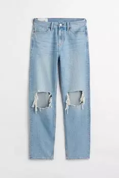 Свободные джинсы H&amp;M, светло-голубой деним