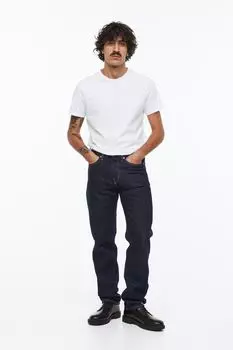 Свободные джинсы H&M, темно-синий деним