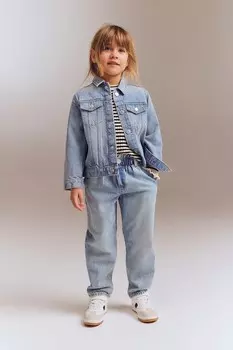 Свободные джинсы из бумажного пакета H&M, синий