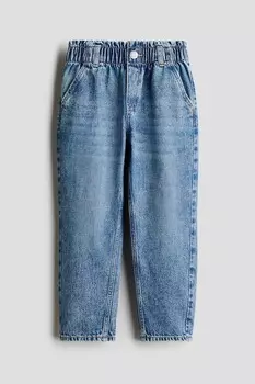 Свободные джинсы из бумажного пакета H&M, синий