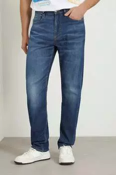 Свободные джинсы James с потертым эффектом Guess, синий