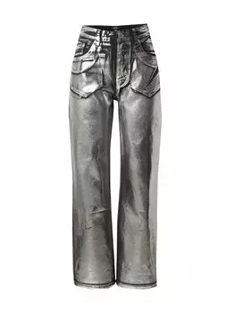 Свободные джинсы Nasty Gal, серебряный