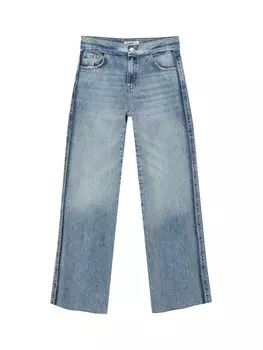 Свободные джинсы Pull&Bear, синий джинсовый