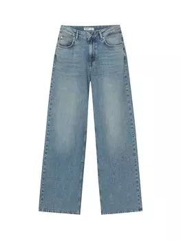 Свободные джинсы Pull&Bear, синий джинсовый