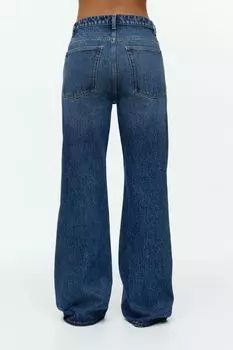 Свободные джинсы reed с расклешенными штанинами H&M, синий