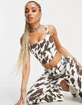 Свободные джинсы с принтом ASOS DESIGN