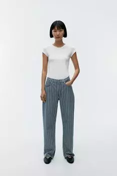 Свободные джинсы shore с низкой посадкой Arket, синий