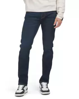 Свободные джинсы скинни Rocco с большими Т-клапанами True Religion, цвет Dark Midnight