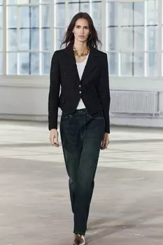 Свободные джинсы со средней посадкой ZARA, синий
