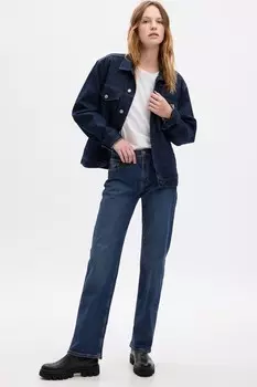 Свободные джинсы средней посадки в стиле 90 х Gap, синий