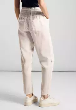 Свободные джинсы STREET ONE, завышенная талия, бежевый