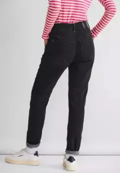 Свободные джинсы STREET ONE, завышенная талия, цвет Dark Grey Washed