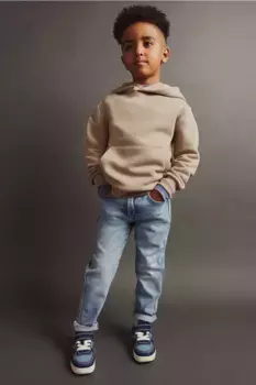 Свободные джинсы зауженного кроя H&M, синий